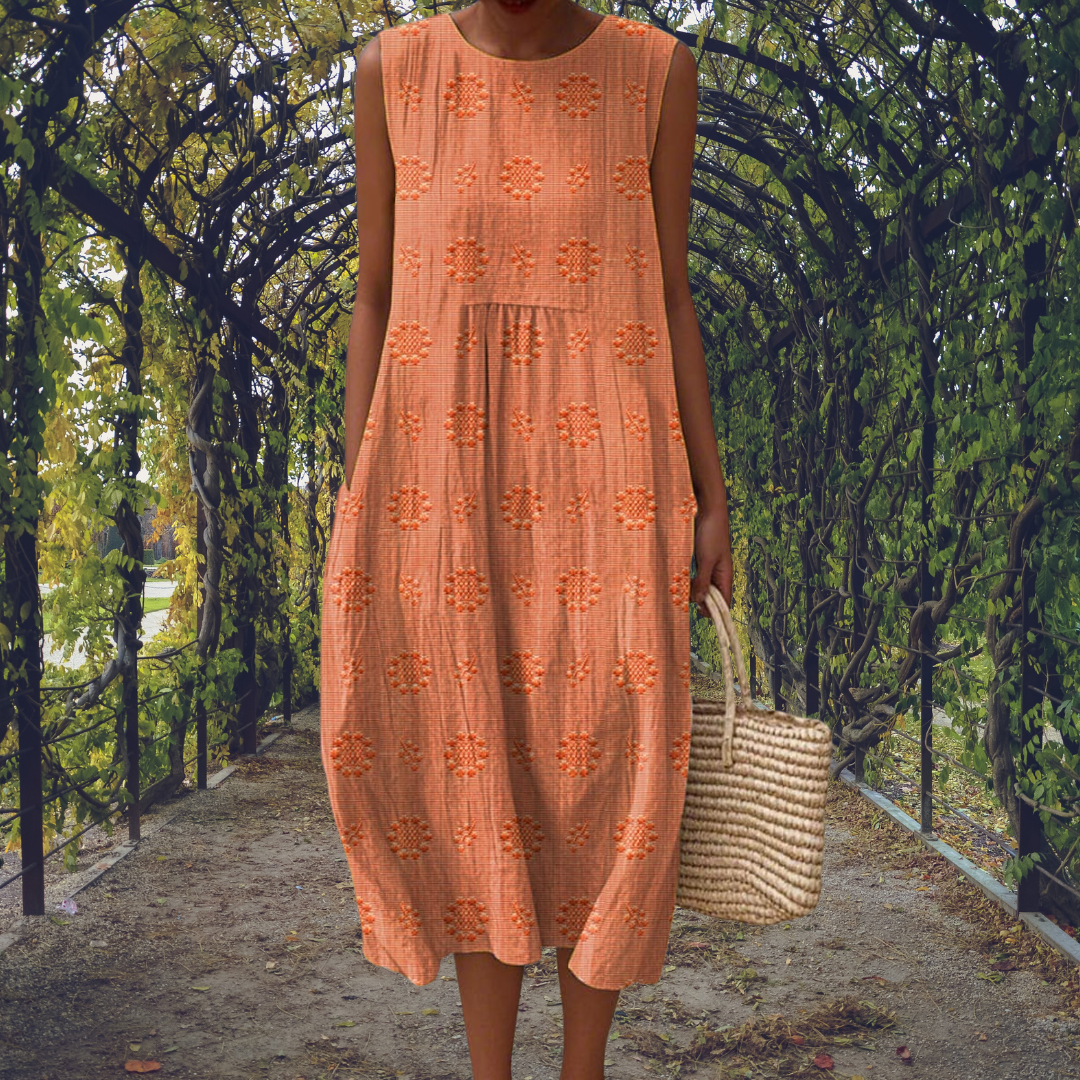 C&G™| Elegant Sleeveless Dress With Pockets