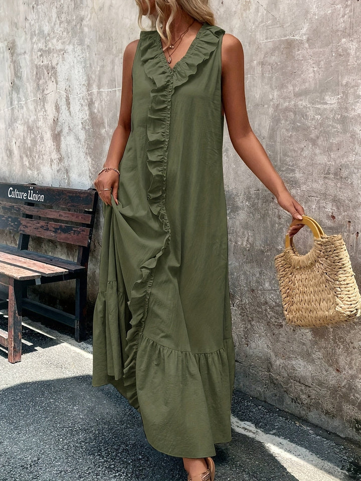 Lianna – Sleeveless Ruffle Maxi Dress