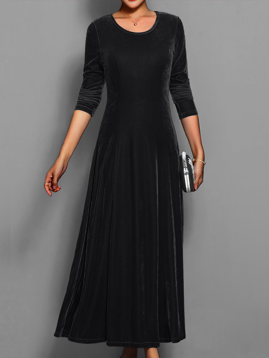 Gloria - Women's Velvet Maxi Dress