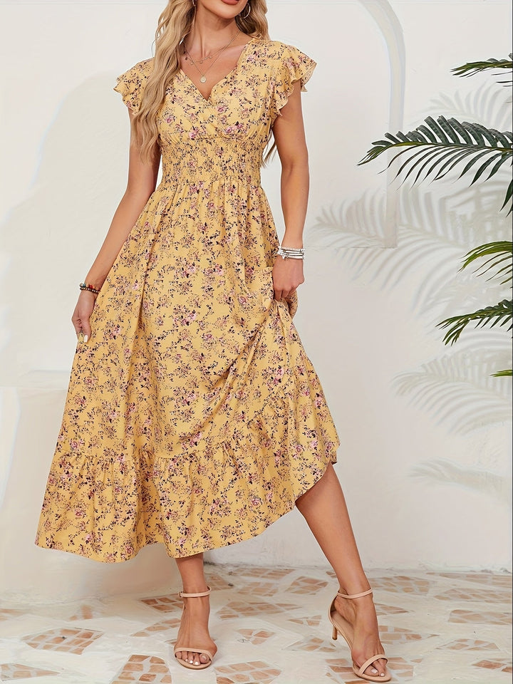 Naila – Floral Ruffle Dress
