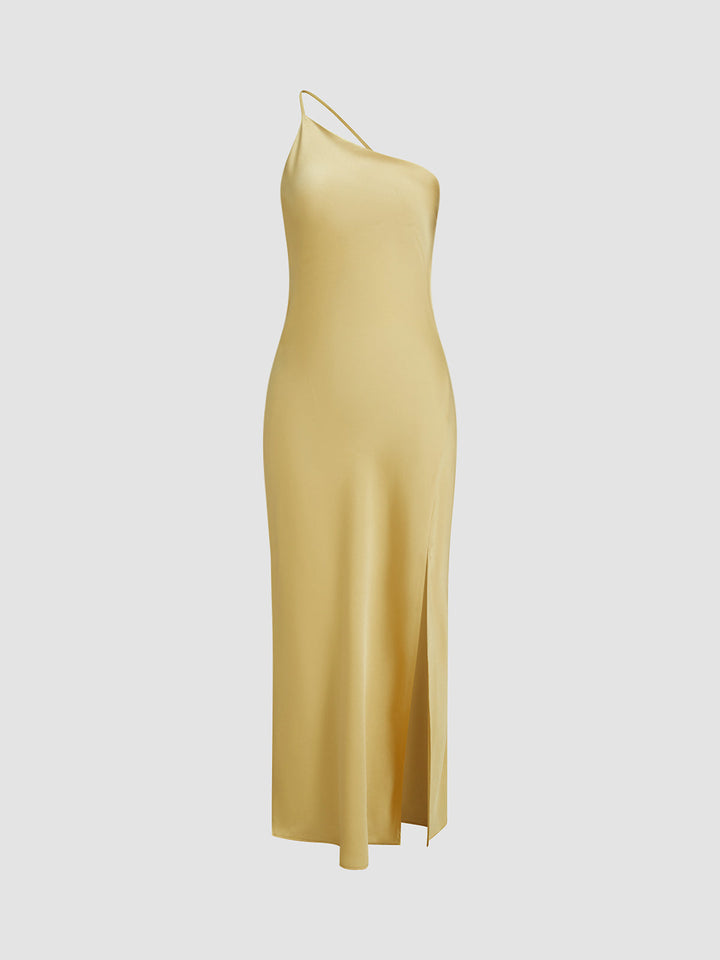 Amaris - Open Back Satin Maxi Dress