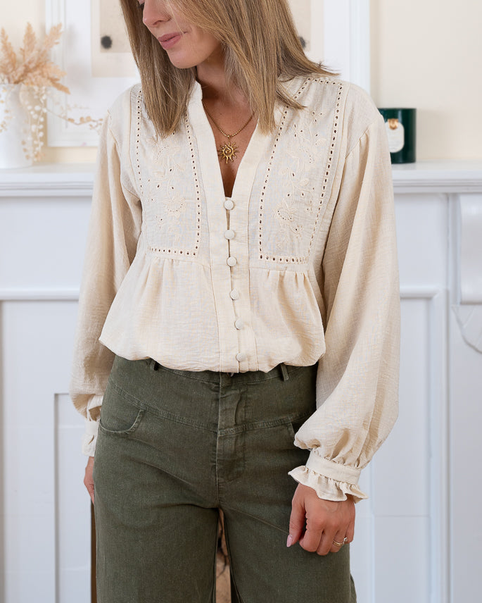 Beige Loly Blouse