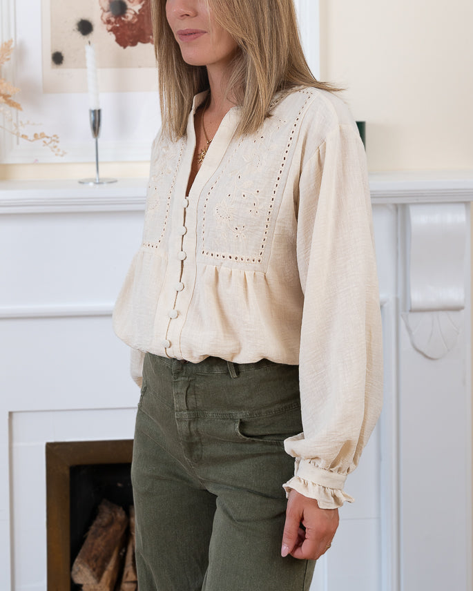 Beige Loly Blouse