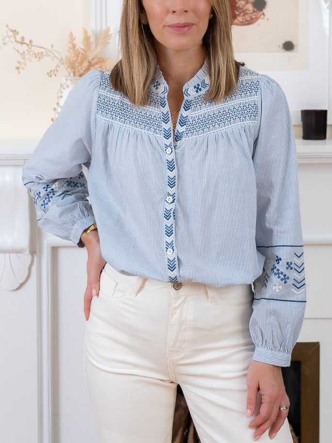 Blue Diana Blouse
