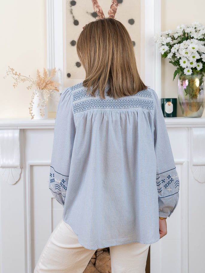 Blue Diana Blouse
