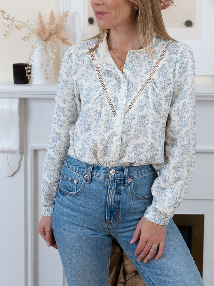 Blue Emily Blouse