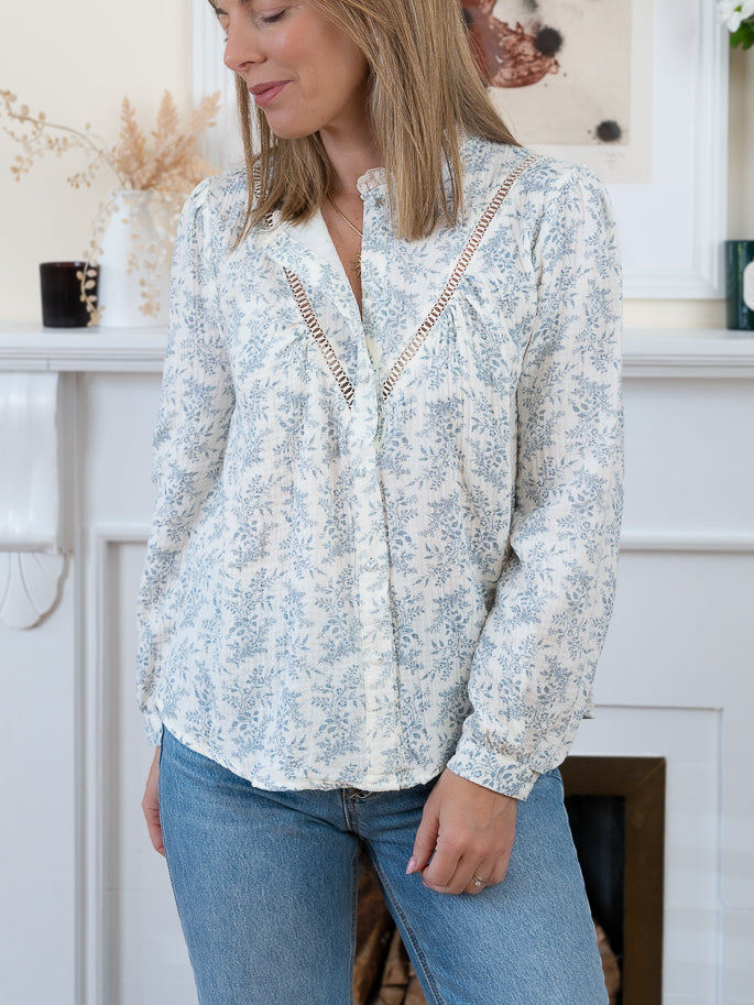 Blue Emily Blouse