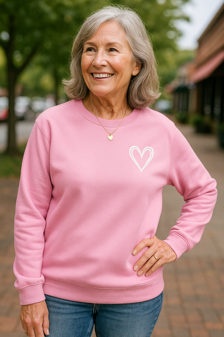 Tess |  Heart Detail Jumper - Comfort, Style and Softness