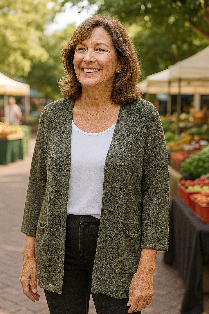 Elspeth | Soft-Knit Everyday Cardigan - Flattering. Fuss-free