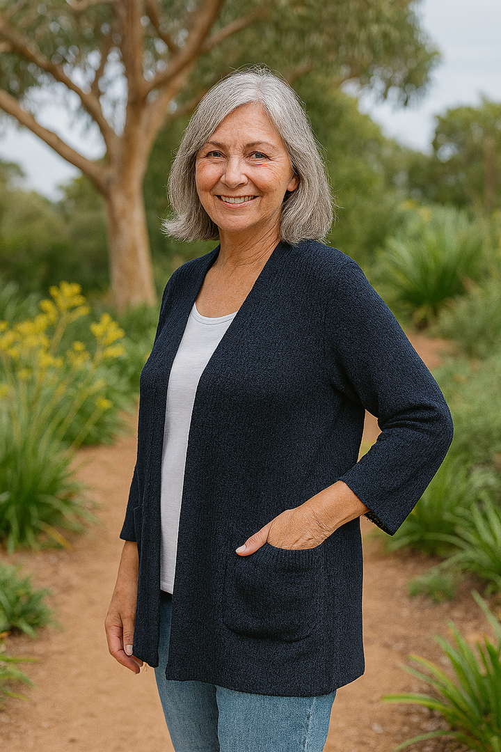 Elspeth | Soft-Knit Everyday Cardigan - Flattering. Fuss-free