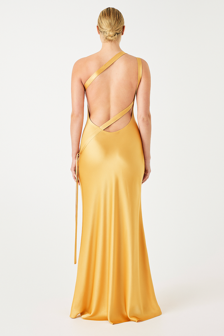 Abigail - Women’s Backless Satin Silk Evening Gown