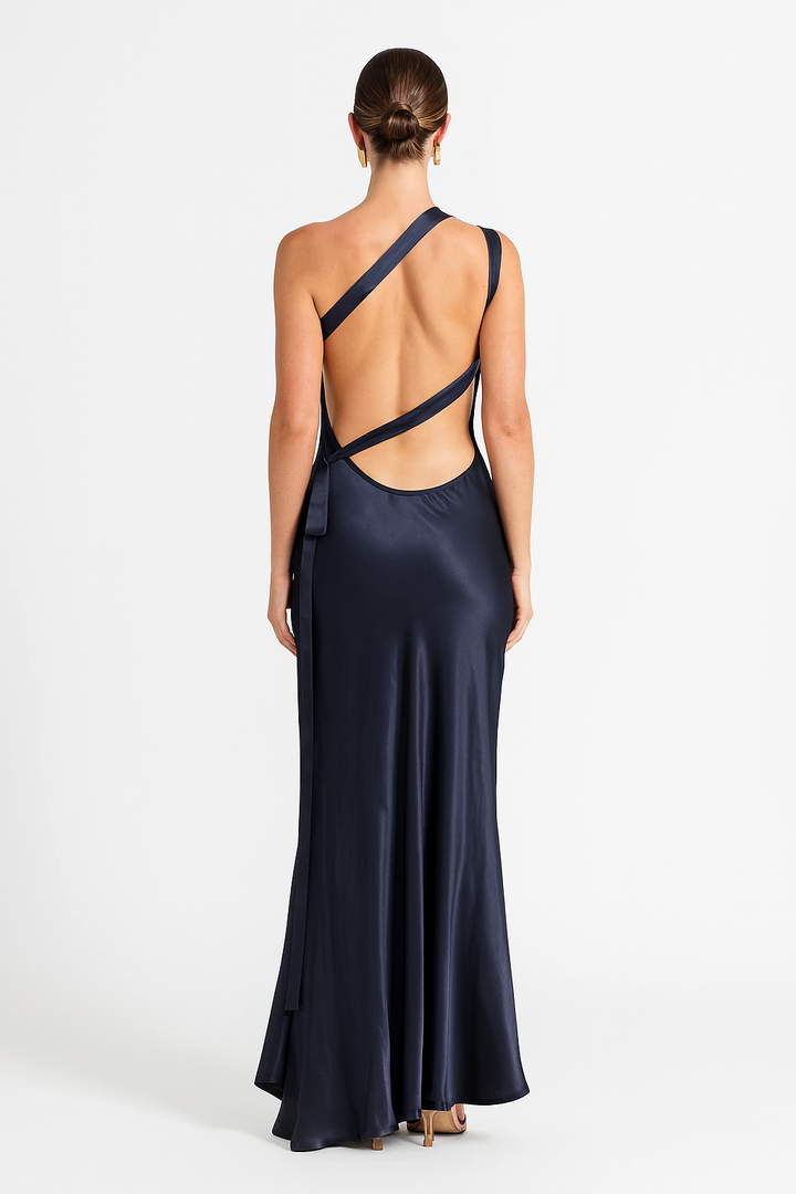 Abigail - Women’s Backless Satin Silk Evening Gown