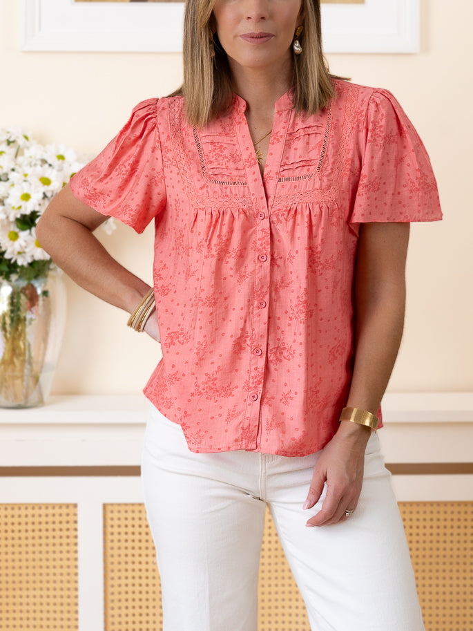 Coral Mallory Blouse