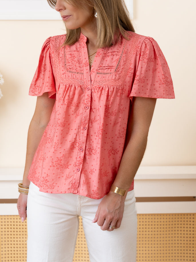 Coral Mallory Blouse