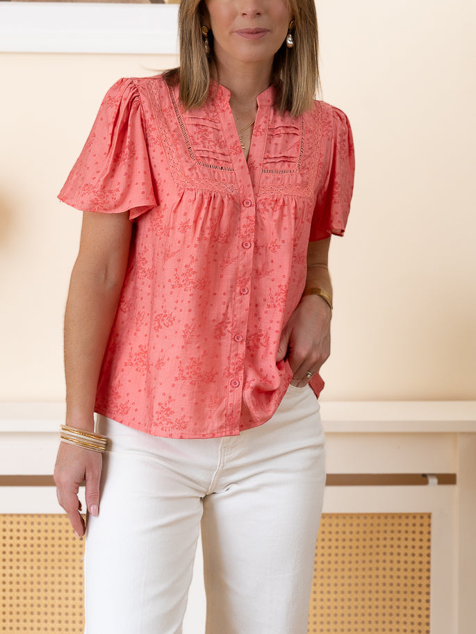 Coral Mallory Blouse