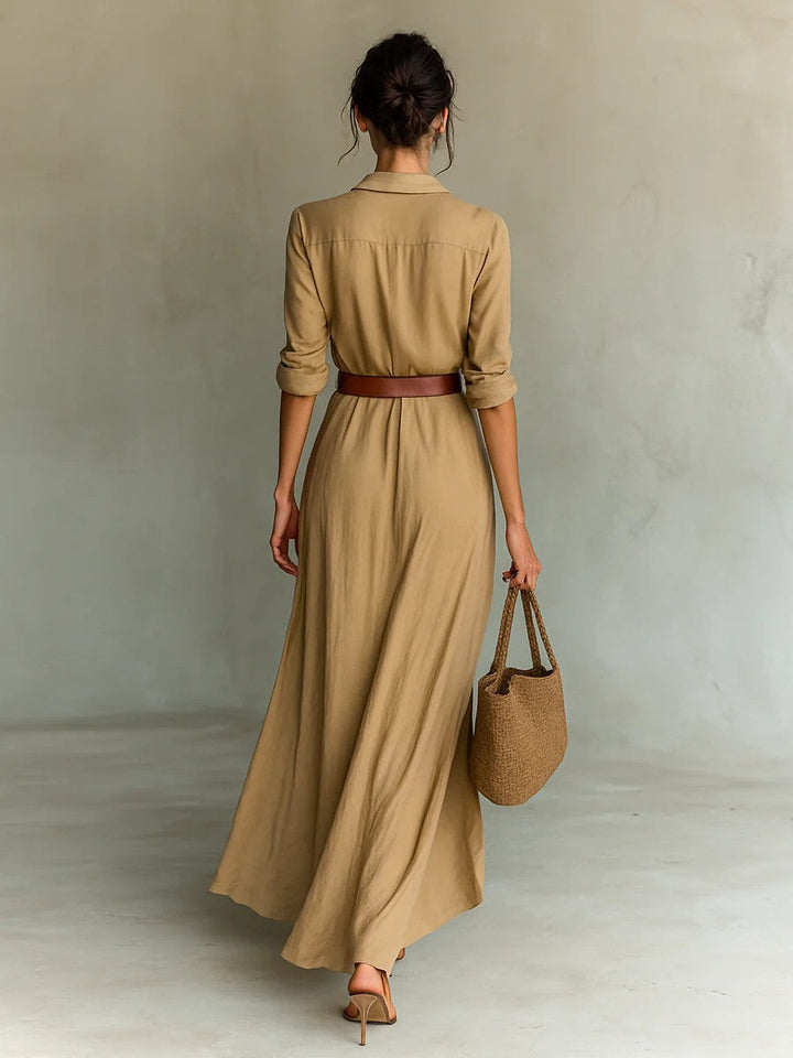 Hayden Thames | Lapel-Wrap Maxi Dress