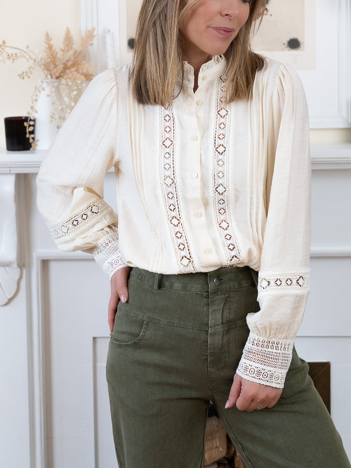 Cream Elizabeth Blouse