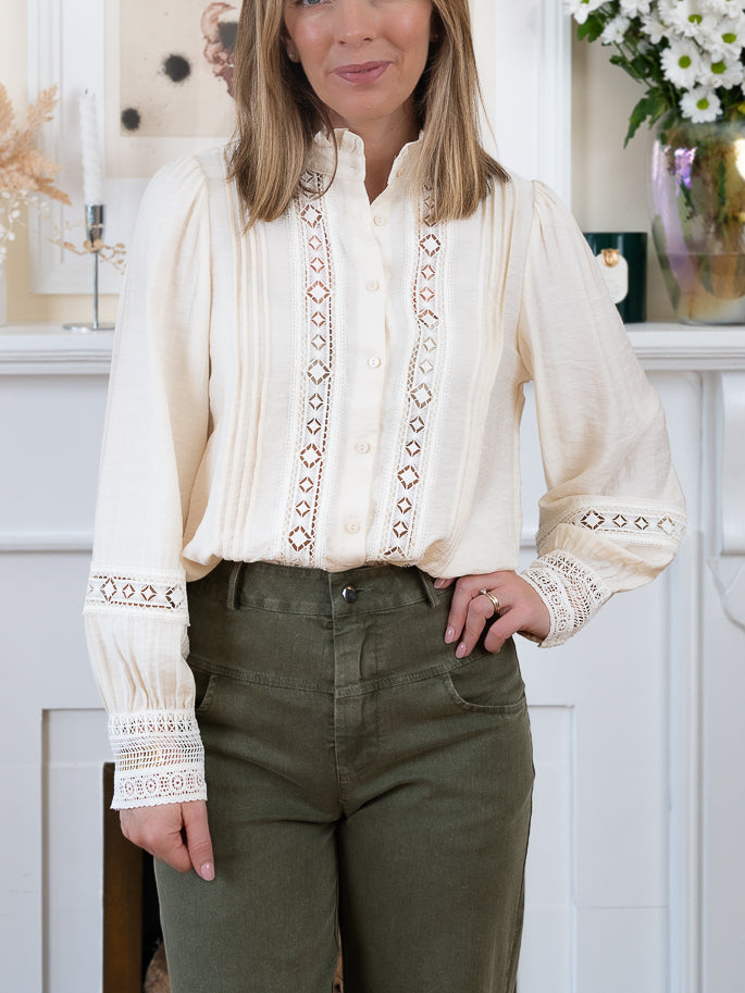 Cream Elizabeth Blouse