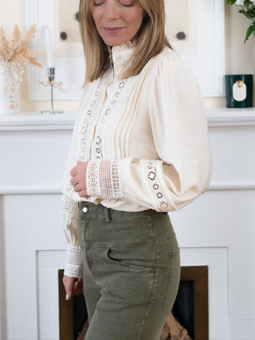 Cream Elizabeth Blouse