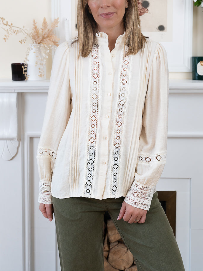 Cream Elizabeth Blouse
