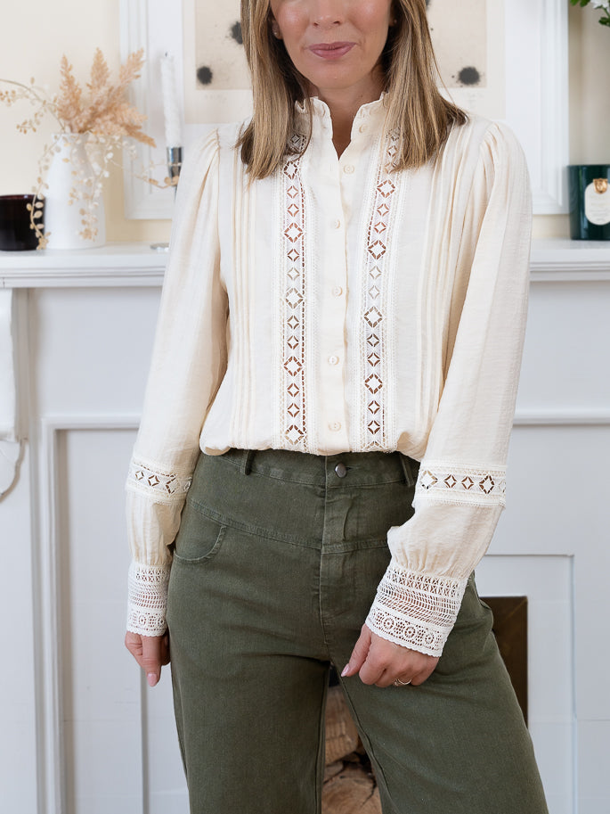 Cream Elizabeth Blouse