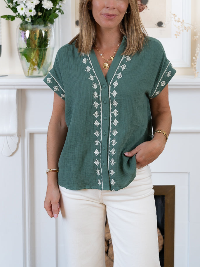 Green Camila Blouse