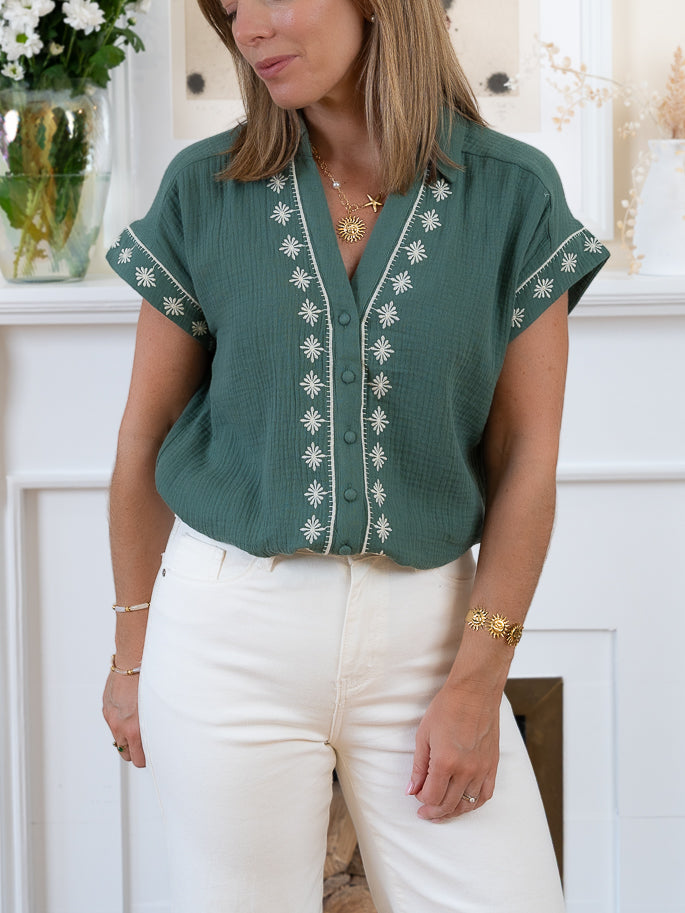 Green Camila Blouse