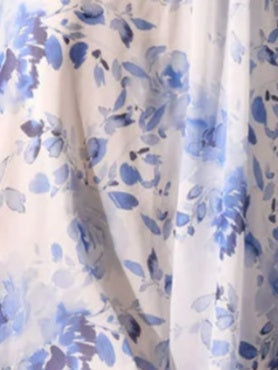 A-Line/Princess V-Neck Pleated Printed Floral Mother of the Bride Dresses with Ruffles & 3D Flower