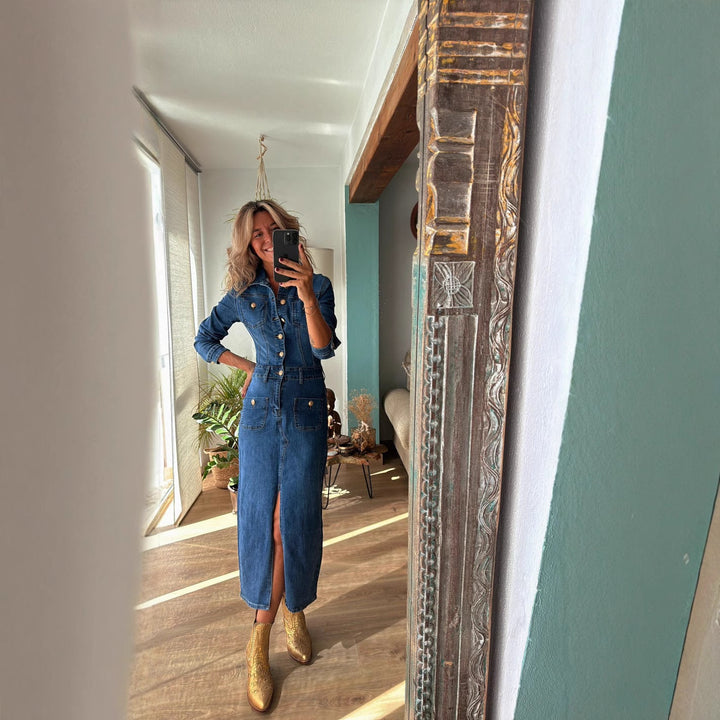 ClassicEase Denim Dress