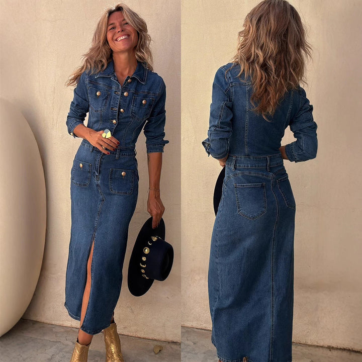 ClassicEase Denim Dress