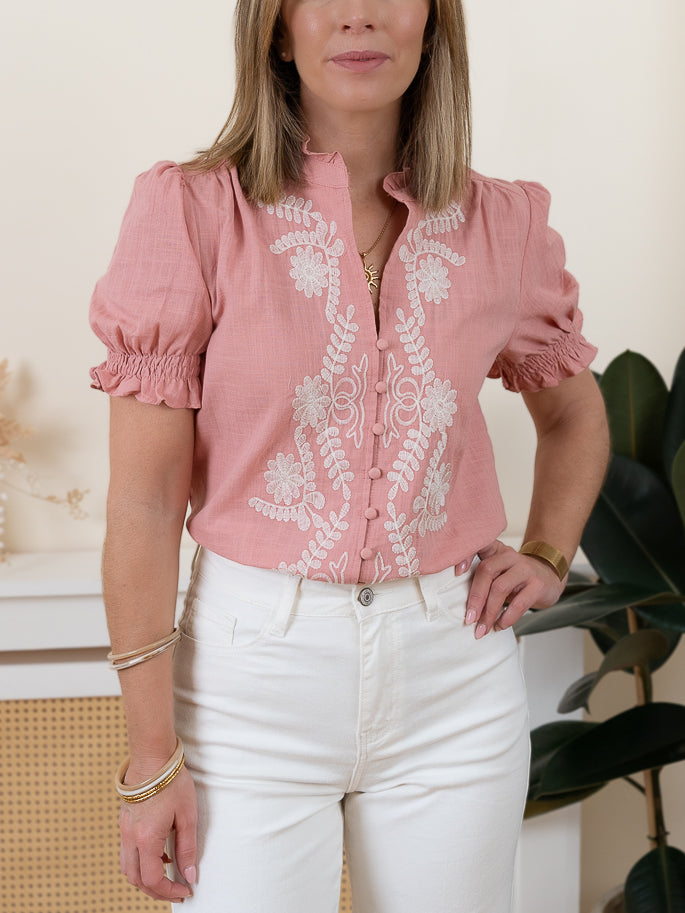Pink Zoey Blouse