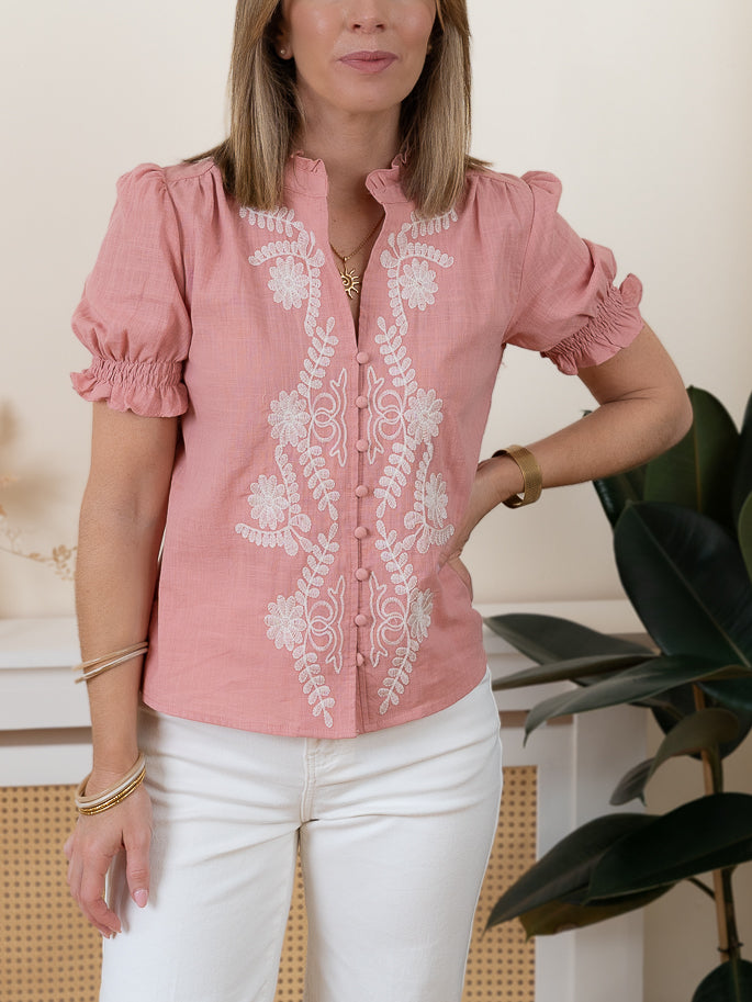 Pink Zoey Blouse