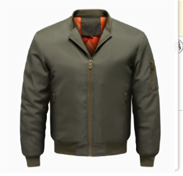 Men's windproof bomber jacket | Zipper