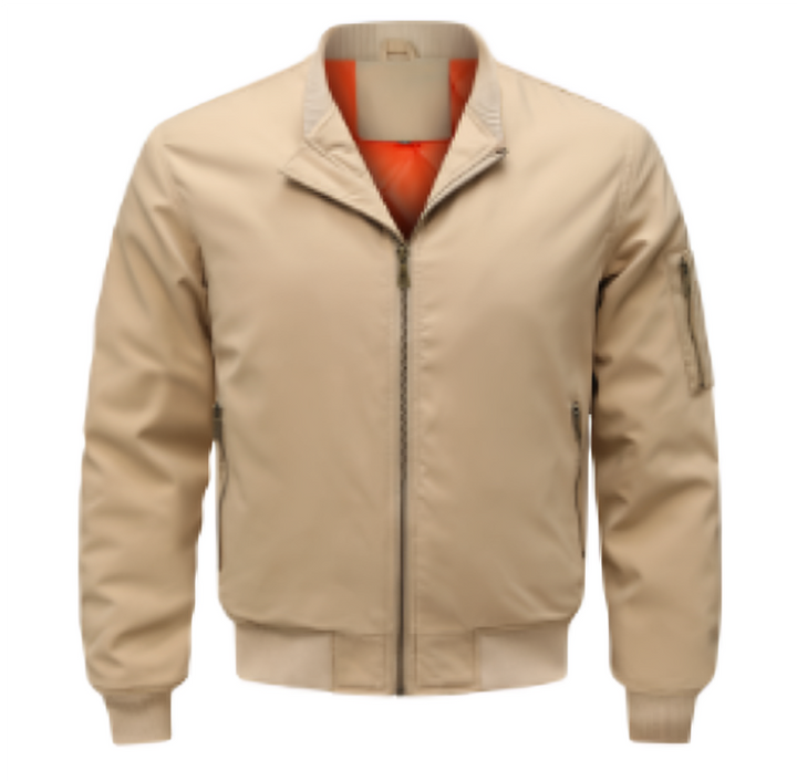 Men's windproof bomber jacket | Zipper