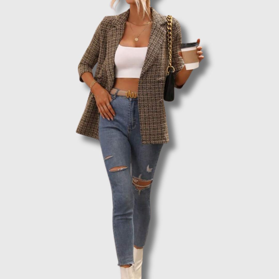 Sabine - Women's Chic Tweed Blazer Limited Edition