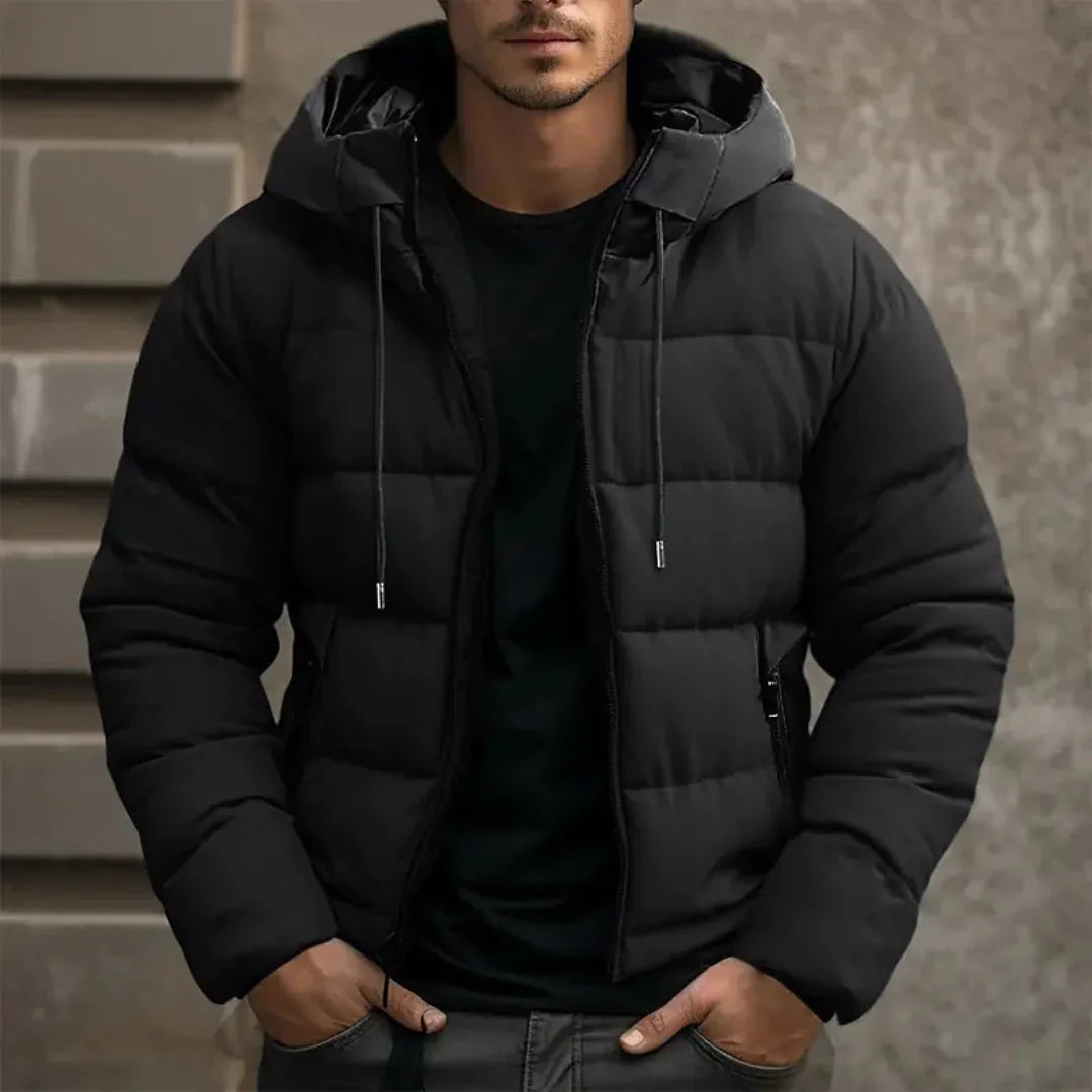 Men's buffer winter zipper jacket | Hood