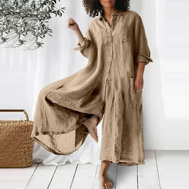 Estrella - Light and Flowing Linen Maxi Dress