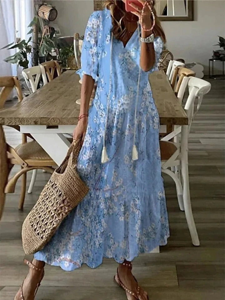 Matilda - V-Neck Boho Maxi Dress