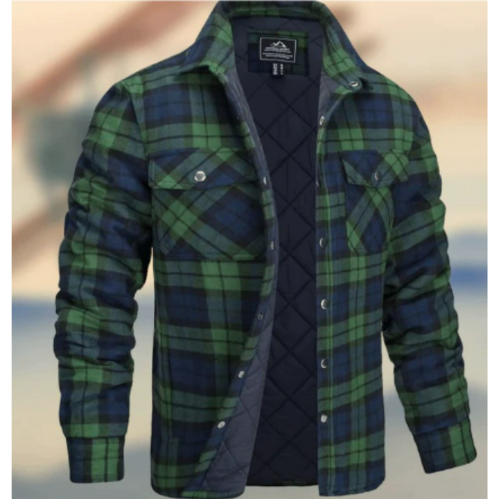 Men's button down warm shirt jacket | Long -sleeved