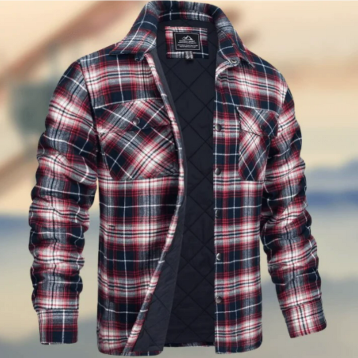 Men's button down warm shirt jacket | Long -sleeved