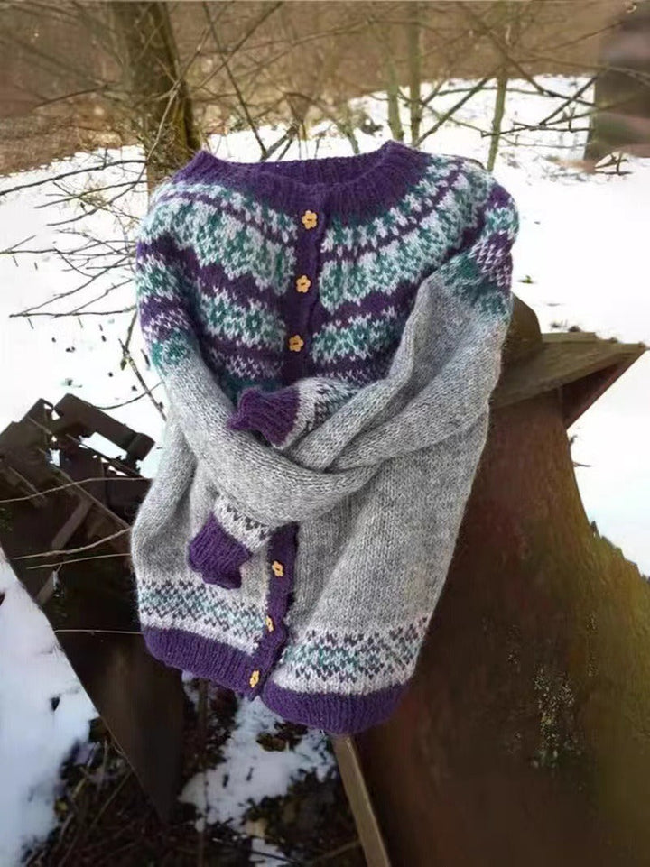 Naomie | Vintage Isländische Strickjacke