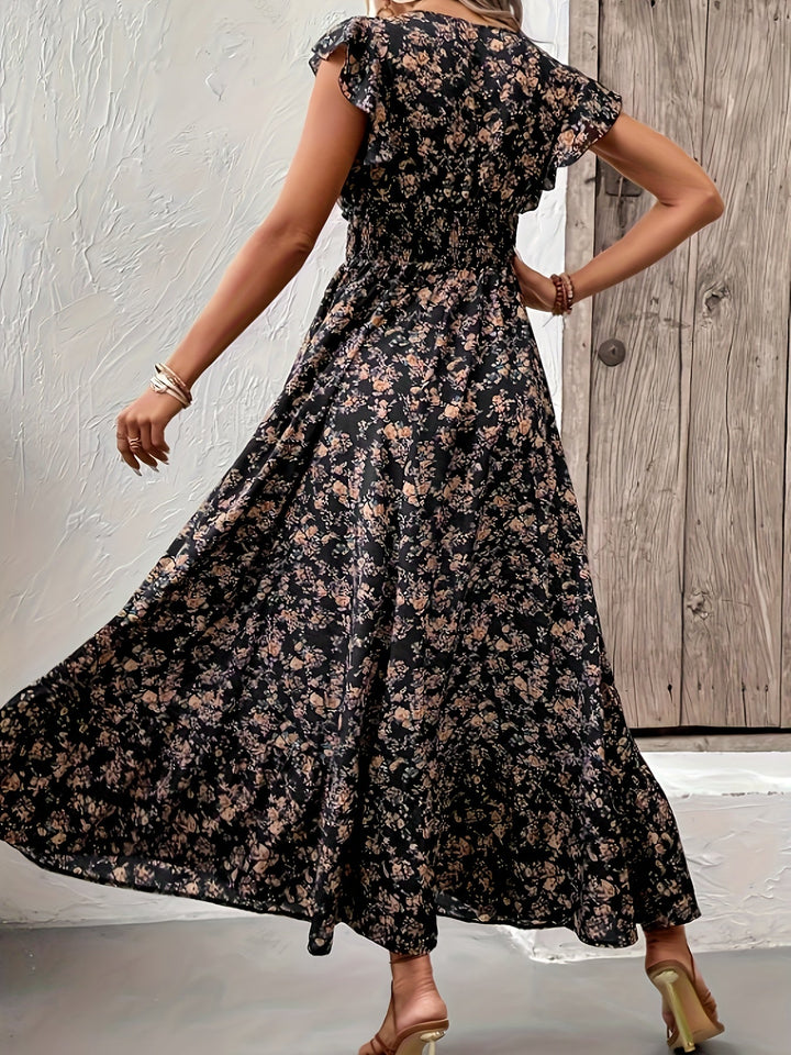 Naila – Floral Ruffle Dress