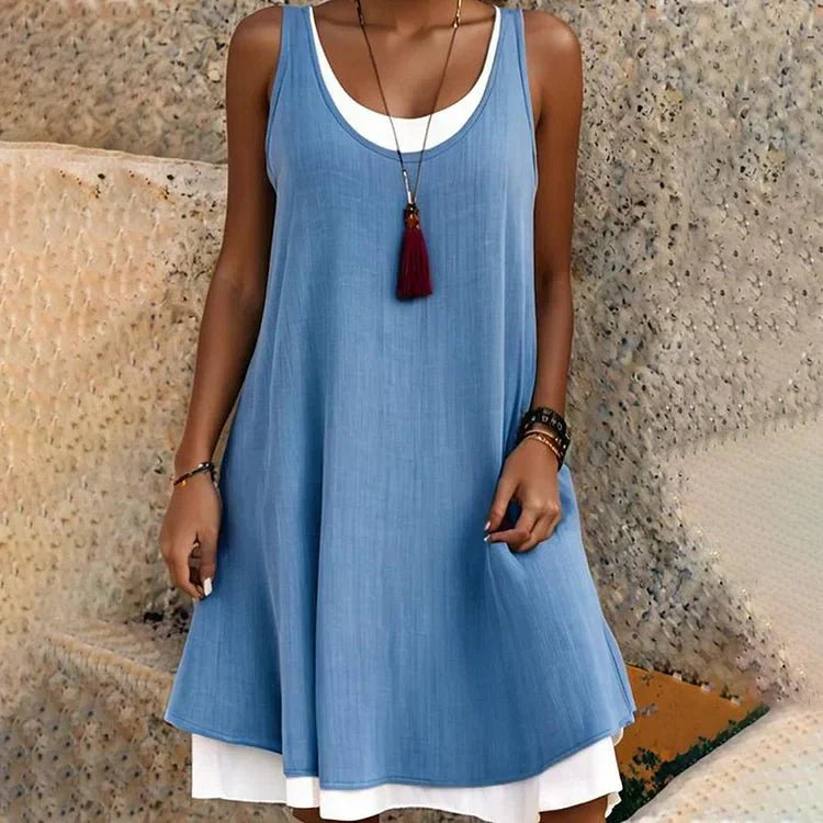 C&G™| Sunlit Sleeveless Midi Dress.