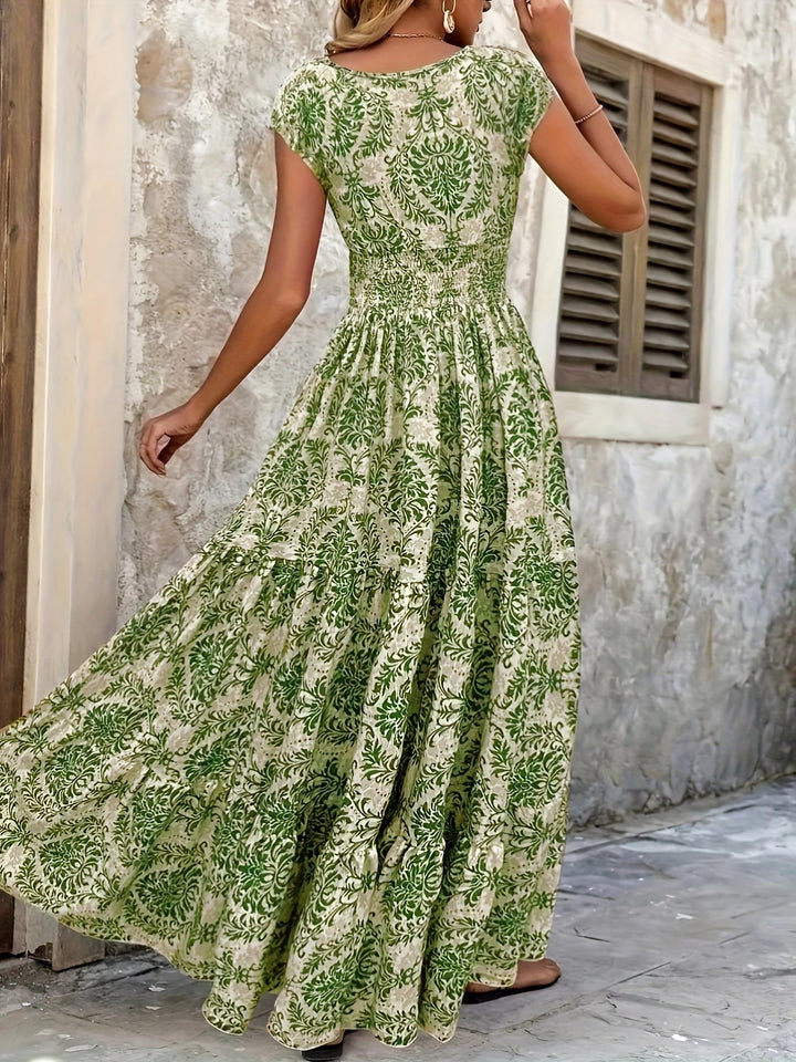 Arianna – Boho V-Neck Maxi Dress