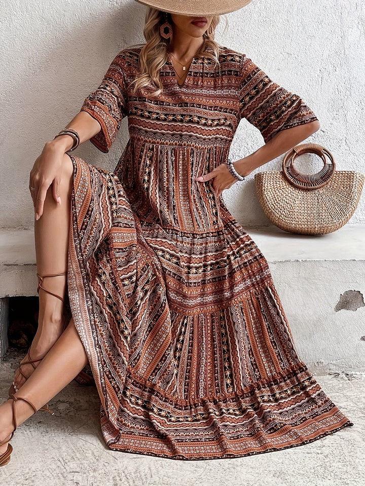 Anna – V-Neck Cotton Dress