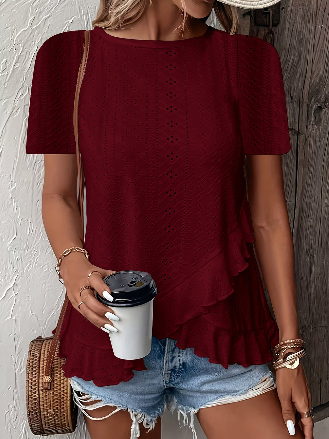 Serena – Elegant Short Sleeve Top