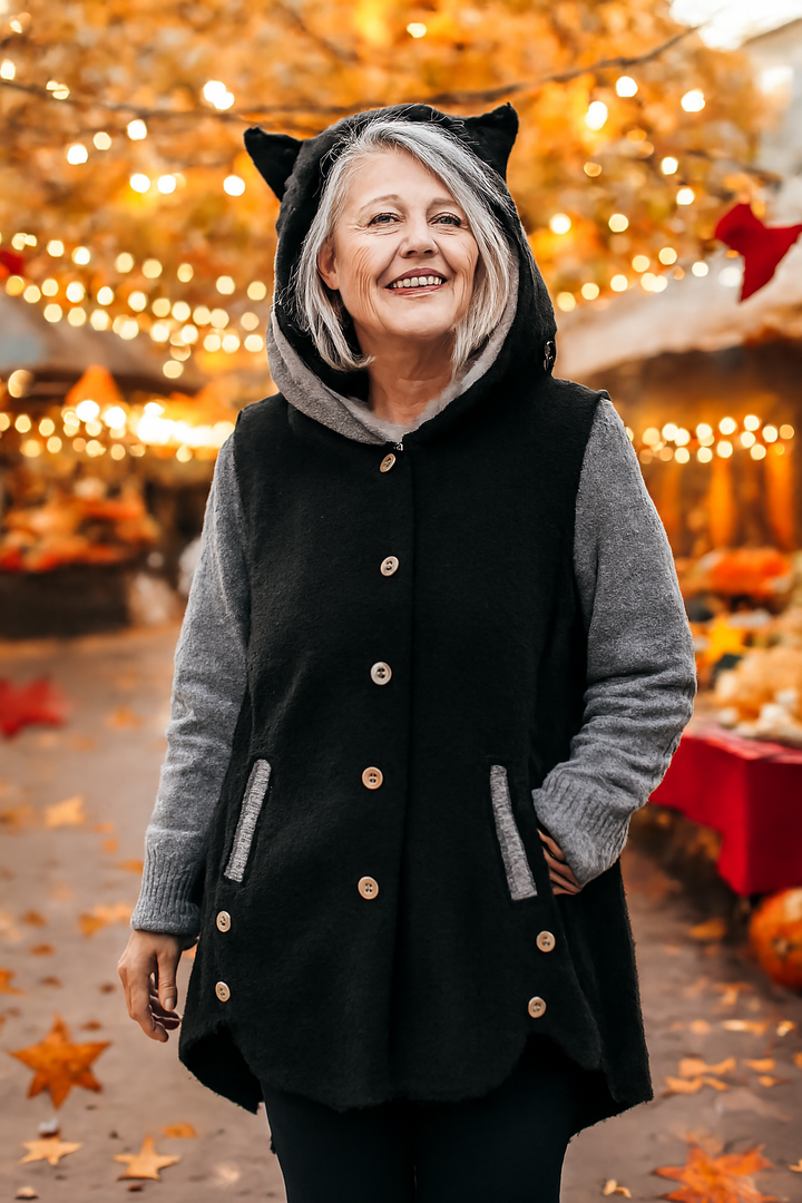 Olivia | Cozy Cat Ear Hoodie - Elegant Comfort for Autumn & Winter