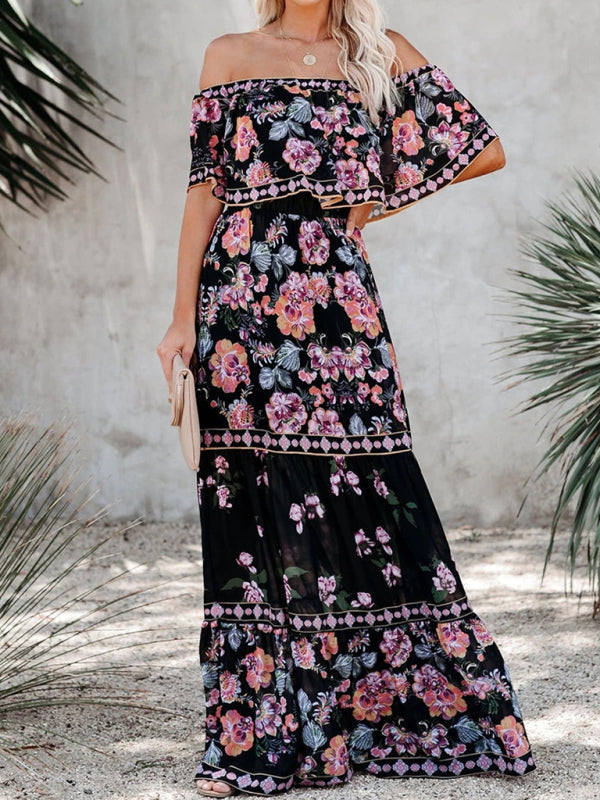Ava - Maxi Dress with Floral Print and Ruffled Details