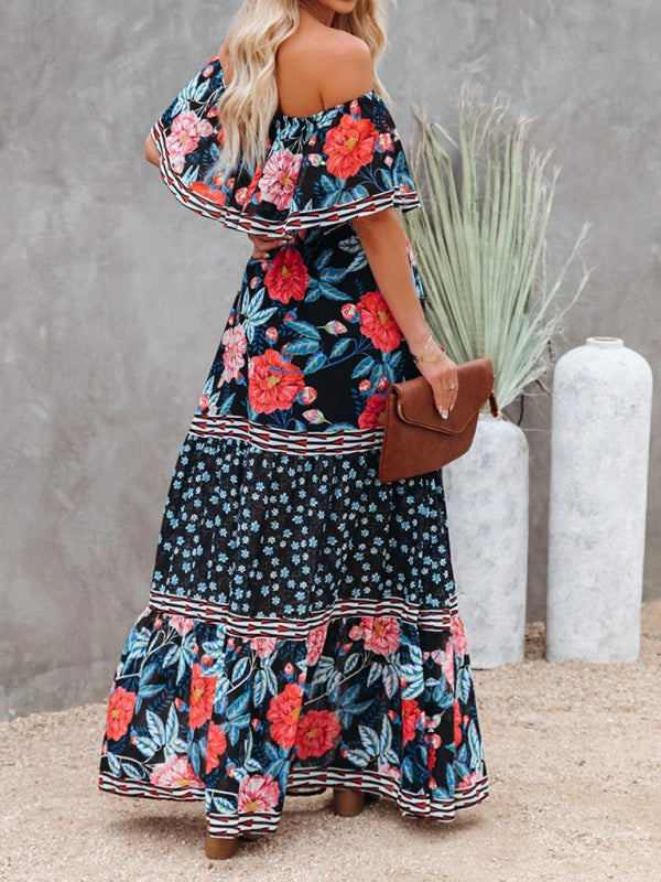 Ava - Maxi Dress with Floral Print and Ruffled Details