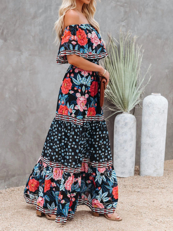 Ava - Maxi Dress with Floral Print and Ruffled Details